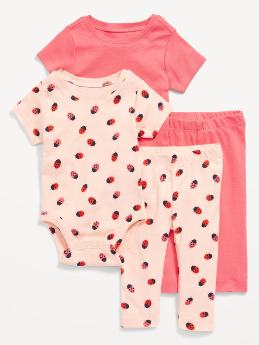 Unisex Bodysuit & Leggings 4-Pack for Baby