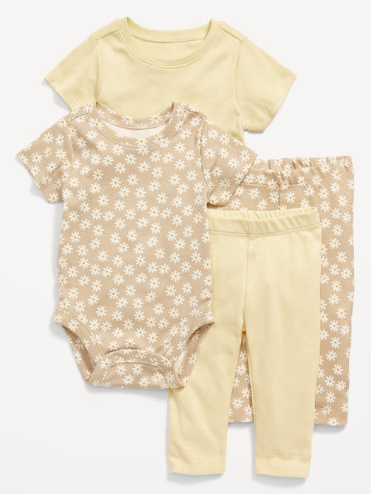 Unisex Bodysuit & Leggings 4-Pack for Baby