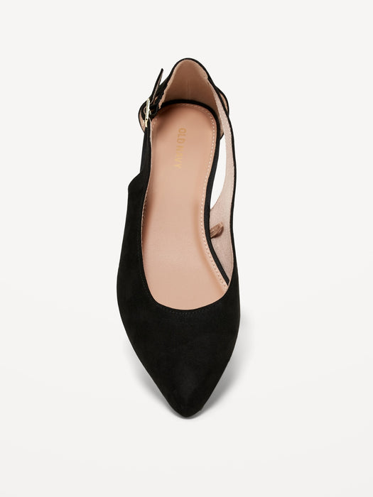 Faux-Suede Slingback Flats for Women