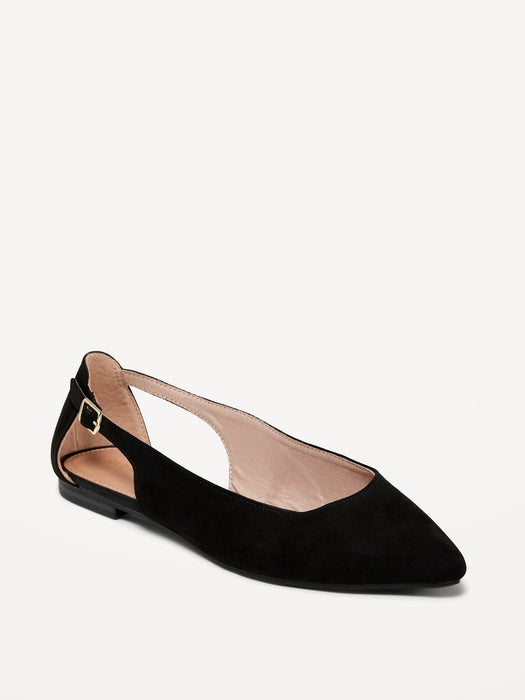 Faux-Suede Slingback Flats for Women