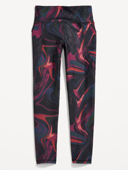 High-Waisted PowerSoft 7/8-Length Side-Pocket Leggings for Girls