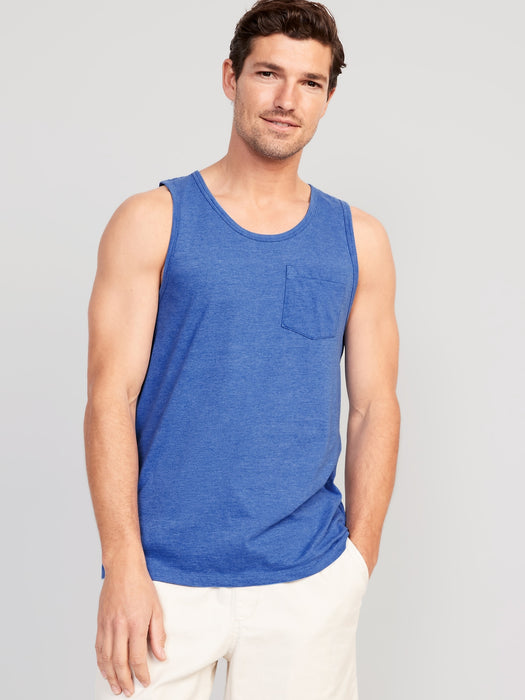 Soft-Washed Chest-Pocket Tank Top for Men