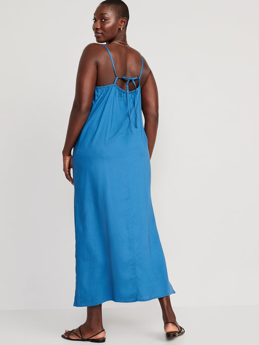 Tie-Back Maxi Slip Dress for Women