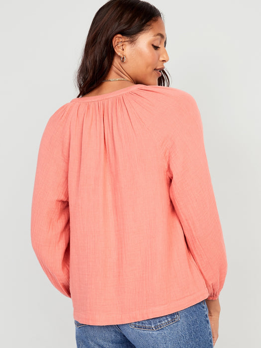 Split-Neck Blouse for Women