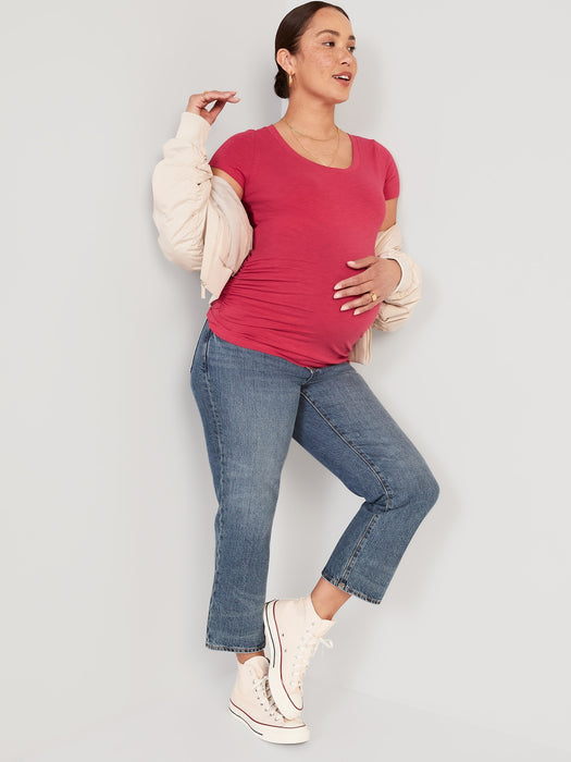 Maternity EveryWear Slub-Knit Scoop-Neck T-Shirt