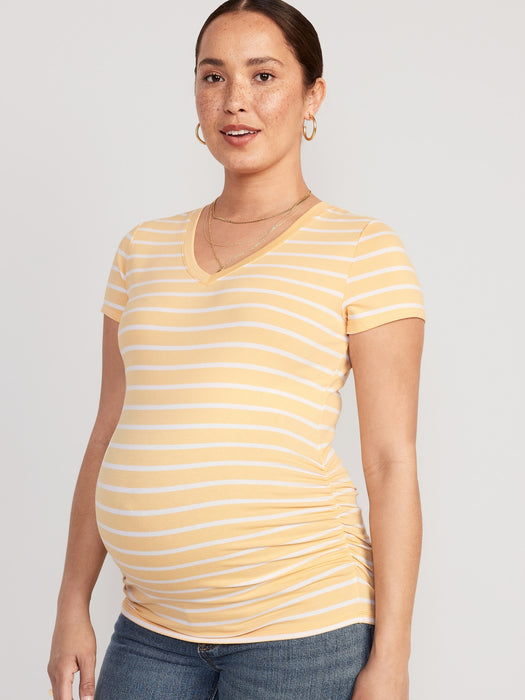 Maternity V-Neck Side-Shirred T-Shirt
