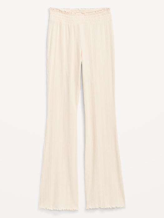 High-Waisted Pointelle-Knit Boot-Cut Pajama Pants for Women