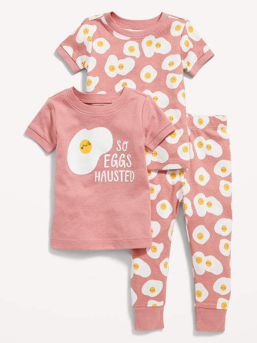 Unisex Snug-Fit 3-Piece Pajama Set for Toddler & Baby