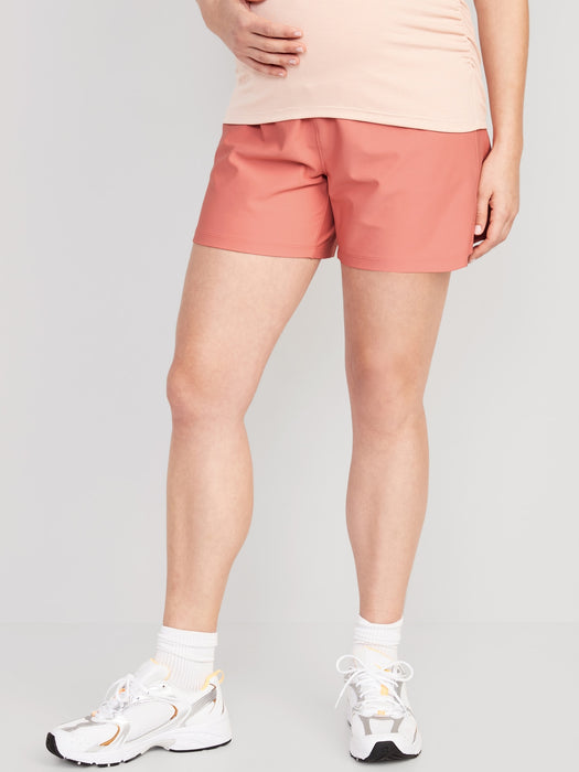 Maternity Rollover-Waist PowerSoft Shorts -- 5-inch inseam