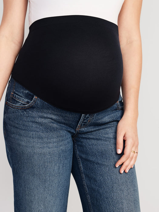 Maternity Full-Panel Wide-Leg Jeans