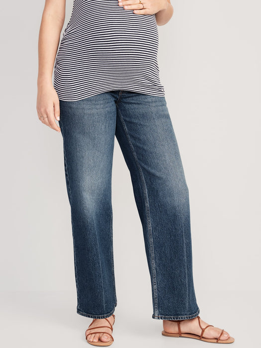 Maternity Full-Panel Wide-Leg Jeans