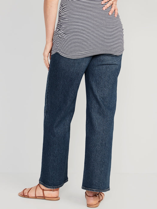 Maternity Full-Panel Wide-Leg Jeans