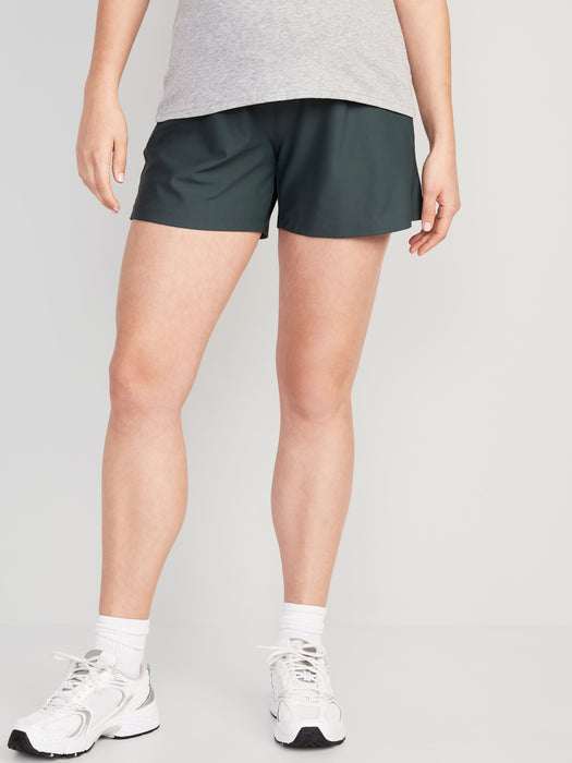 Maternity Rollover-Waist PowerSoft Shorts -- 5-inch inseam