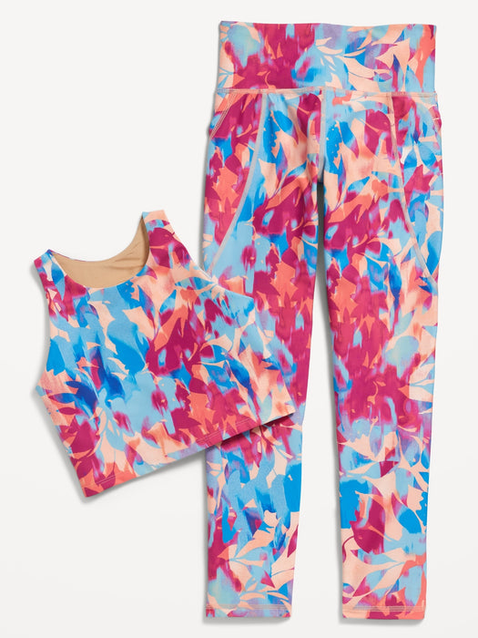 PowerSoft Longline Sports Bra & High-Waisted Leggings 2-Pack for Girls