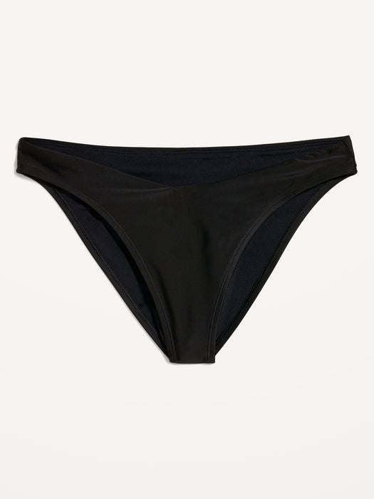 Low-Rise V-Front French-Cut Bikini Swim Bottoms