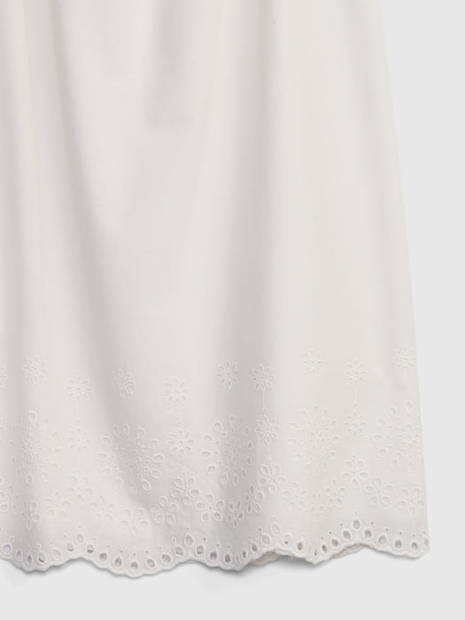 Kids Eyelet Puff Sleeve Dress