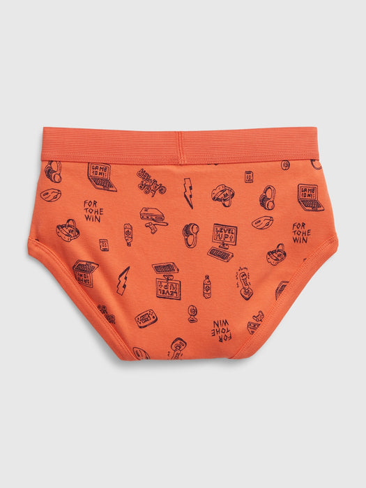Kids 100% Organic Cotton Gamer Briefs (4-Pack)