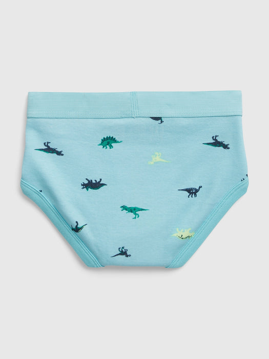Kids 100% Organic Cotton Dino Briefs (4-Pack)