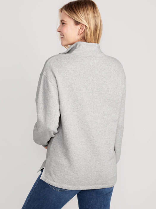 Maternity Quarter-Zip Pullover Sweatshirt