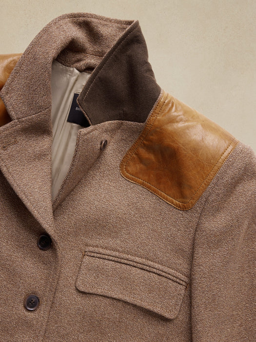 Riding Jacket with Leather Patches