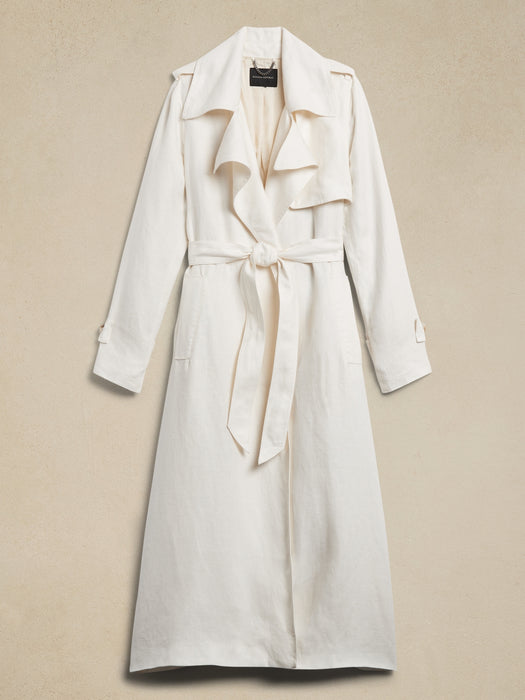 Silvia Linen Trench Coat