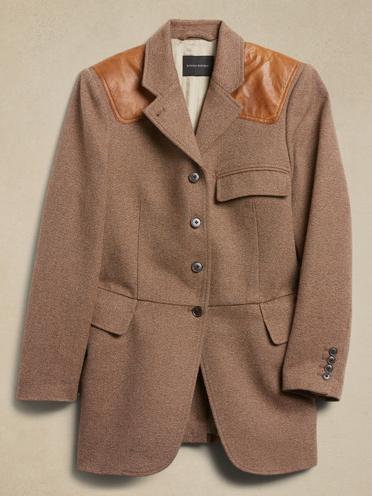 Riding Jacket with Leather Patches