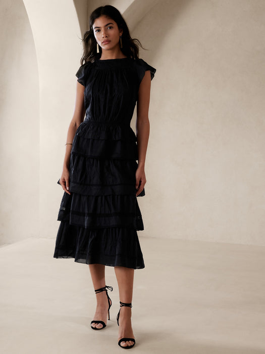 Selene Embroidered Midi Dress