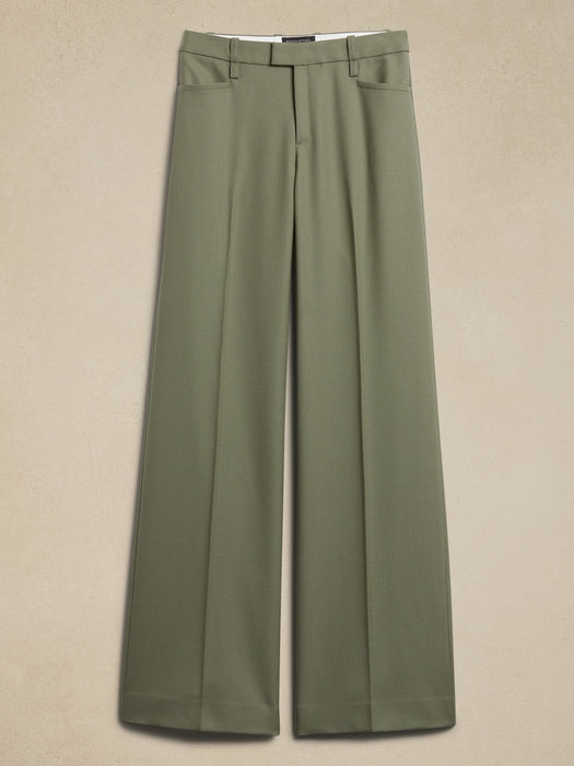 Lido Wide-Leg Italian Wool Pant