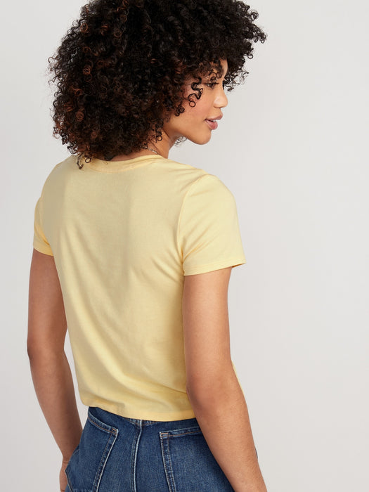 Cropped Slim-Fit T-Shirt for Women