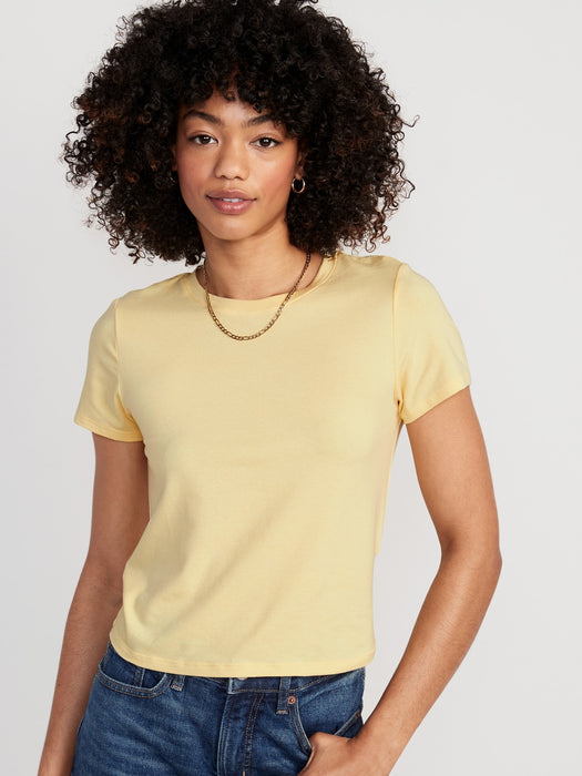Cropped Slim-Fit T-Shirt for Women