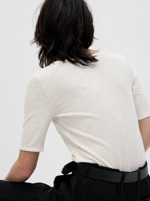 Essential Rib Henley T-Shirt