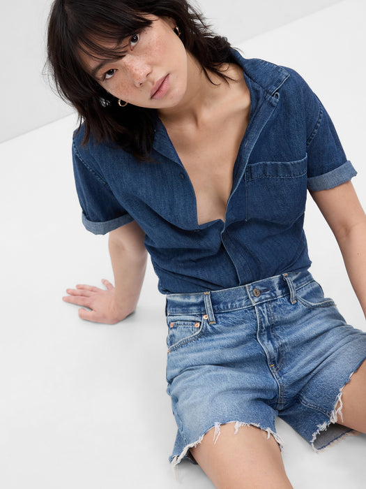 4" Low Rise Stride Denim Shorts