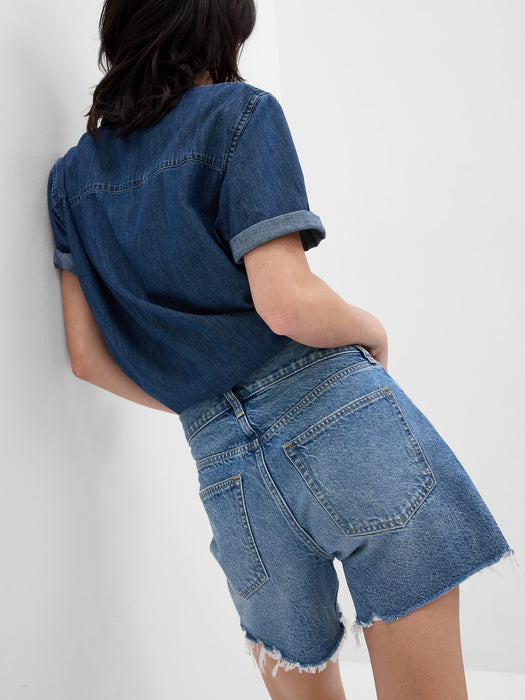 4" Low Rise Stride Denim Shorts