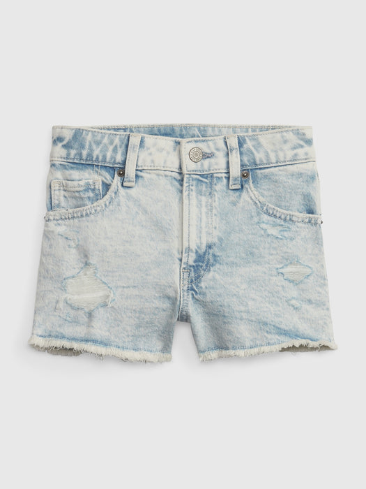 Kids High Rise Shortie Shorts with Washwell