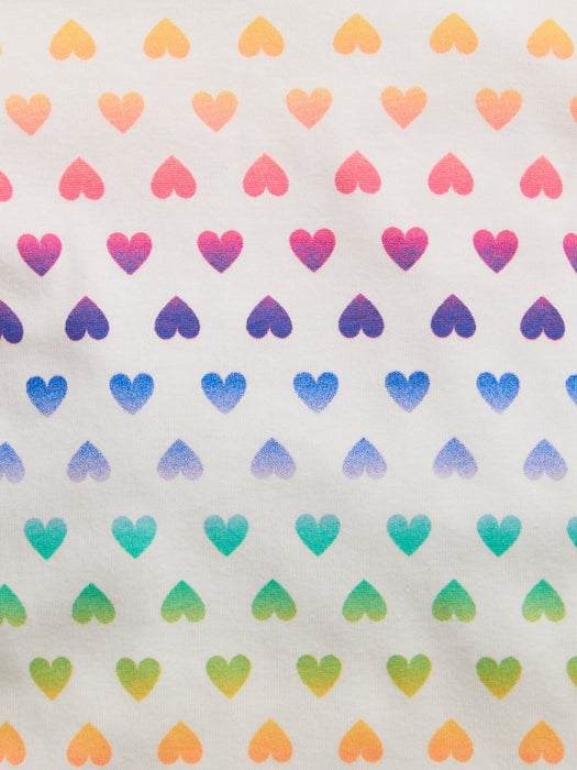 babyGap 100% Organic Cotton Rainbow Heart PJ Shorts Set