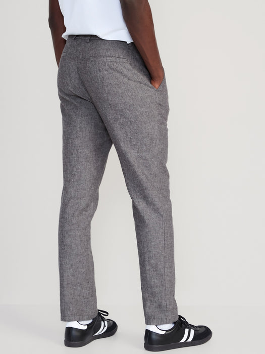 Slim Rotation Linen-Blend Chino Pants for Men