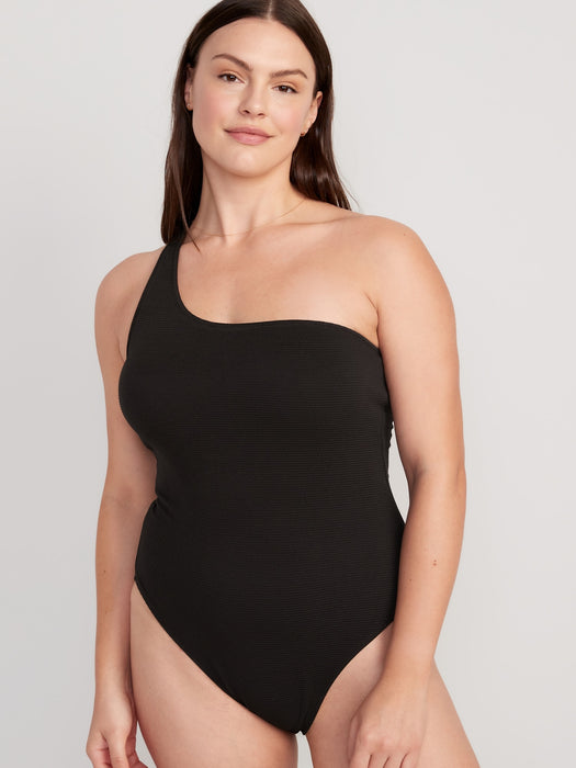 One-Shoulder Pucker Swimsuit for Women