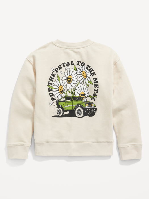 Graphic Gender-Neutral Crew-Neck Sweatshirt for Kids