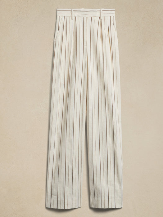 Alva Wide-Leg Cotton-Linen Pant