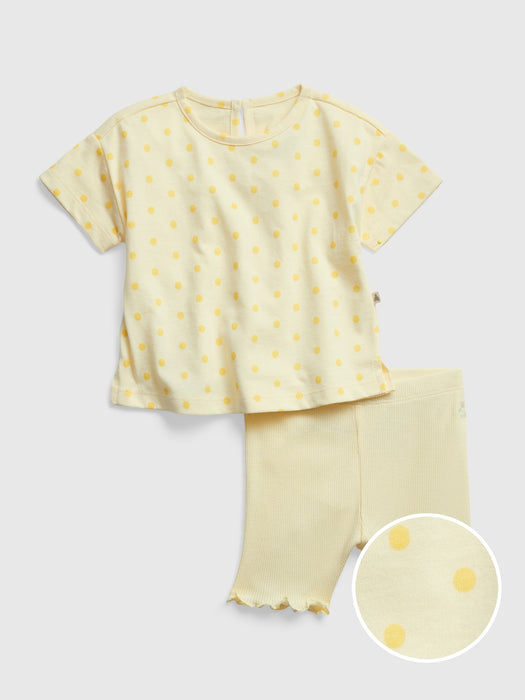 Baby 100% Organic Cotton Mix and Match 2-Piece Outfit Set