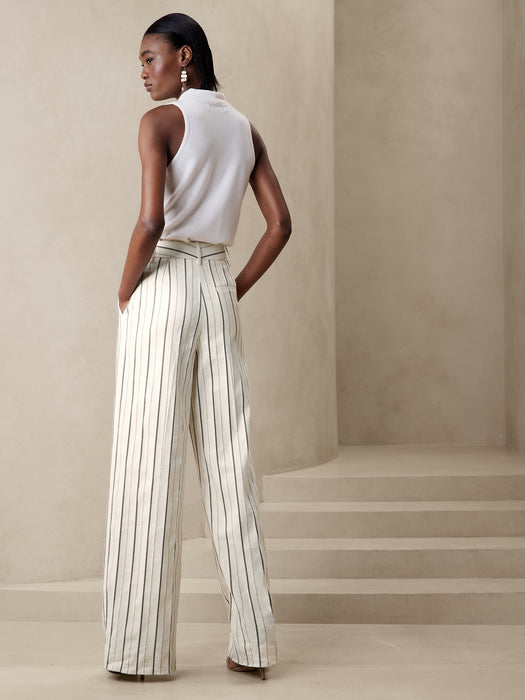 Alva Wide-Leg Cotton-Linen Pant
