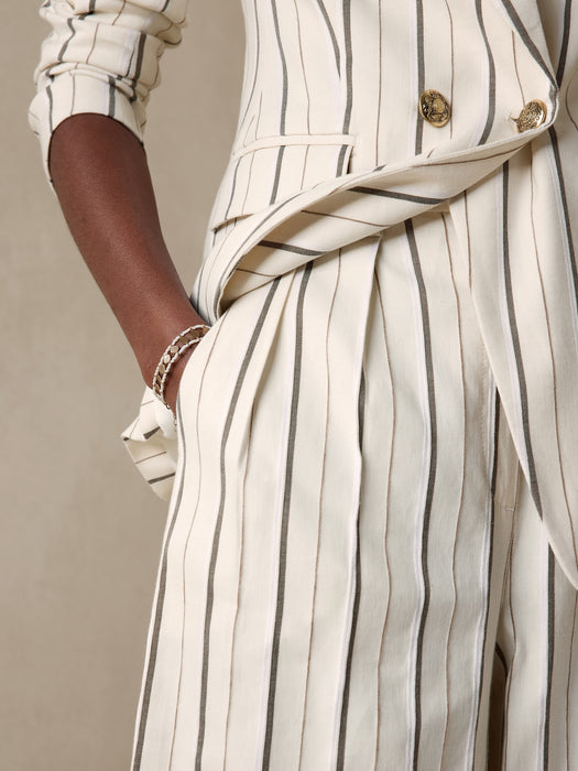 Alva Wide-Leg Cotton-Linen Pant