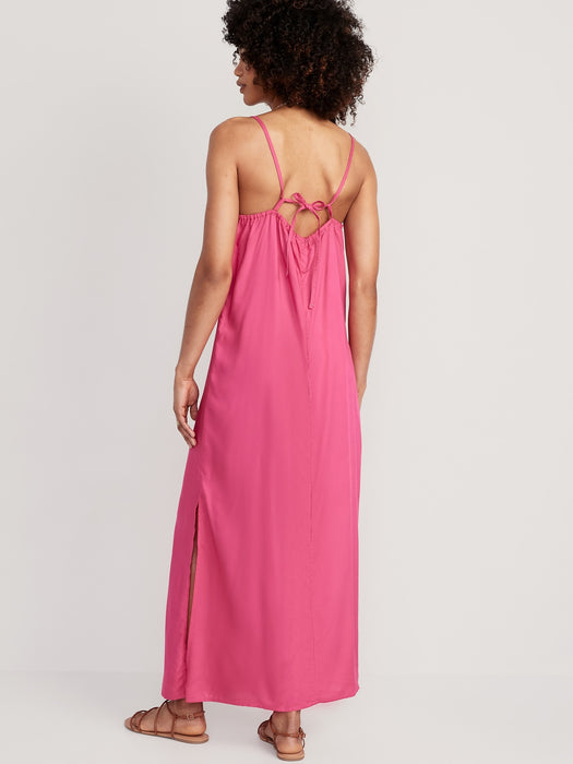 Tie-Back Maxi Slip Dress for Women