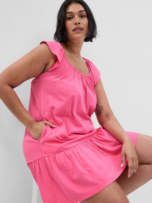 Ruffle Hem Mini Dress