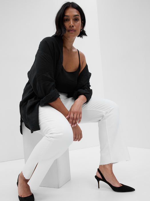 Mid Rise Split-Hem '90s Loose Jeans with Washwell