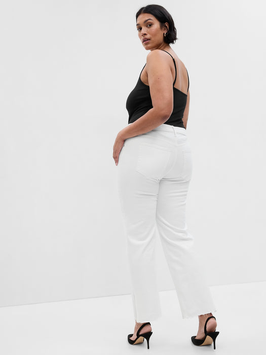 Mid Rise Split-Hem '90s Loose Jeans with Washwell