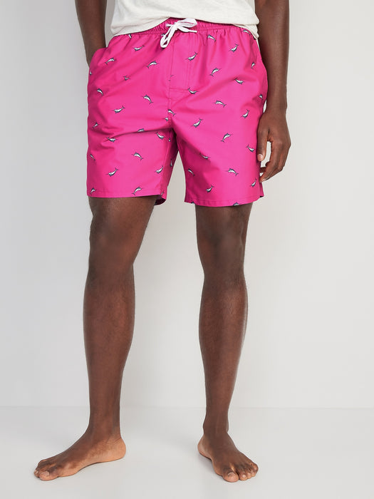 Printed Swim Trunks -- 7-inch inseam