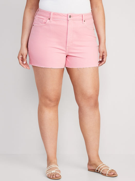 High-Waisted OG Straight Pop-Color Jean Cut-Off Shorts for Women -- 3-inch inseam