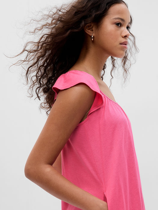 Ruffle Hem Mini Dress