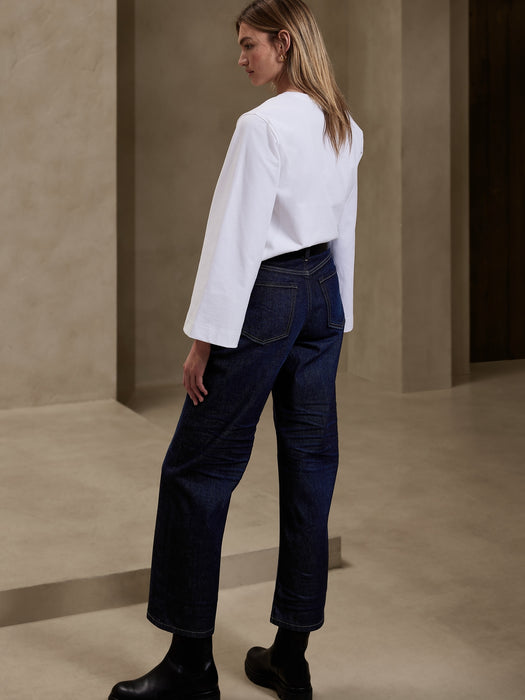 Ultra High-Rise Wide-Leg Crop Jean